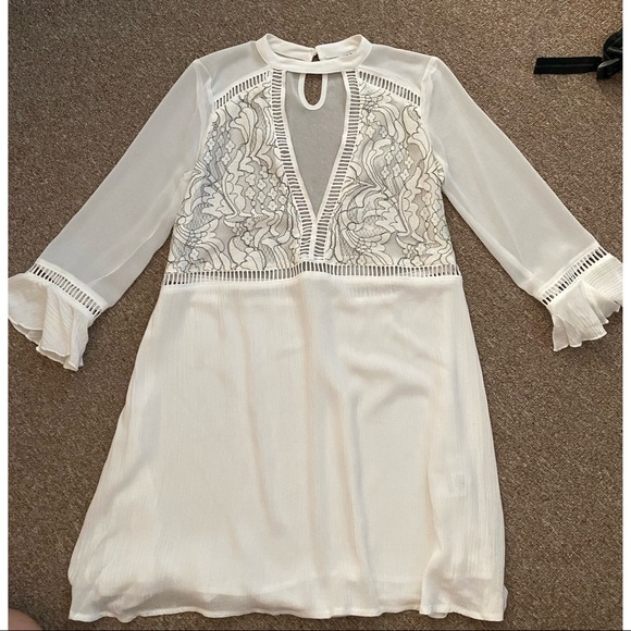 TOBI LACE SHEER LONG-SLEEVED DRESS - Picture 4 of 4